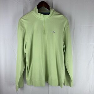 Vineyard Vines Men's Lime Green Long Sleeve 1/4 Zip Pullover Size Large